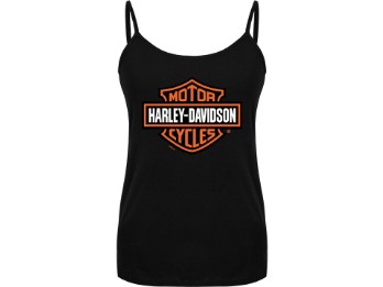 Harley-Davidson Dealer Shirts mit Backprint Lübeck Holstentor Damen Top Bar & Shield Schwarz / 3000151