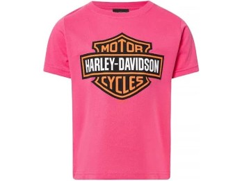 Harley-Davidson Kinder T-Shirt Bar & Shield Pink Dealer Shirt 