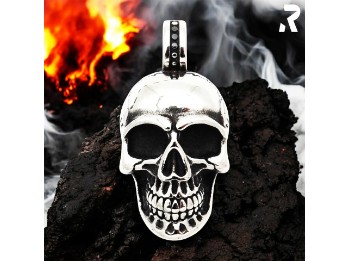 Rockyfy Massiver Edelstahl Totenkopf Anhänger "Dead Skull" by Rockyfy – Puristisches Rock-Design ADF004