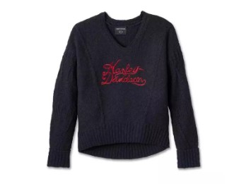 Harley-Davidson Damen Knit Sweater Schwarz