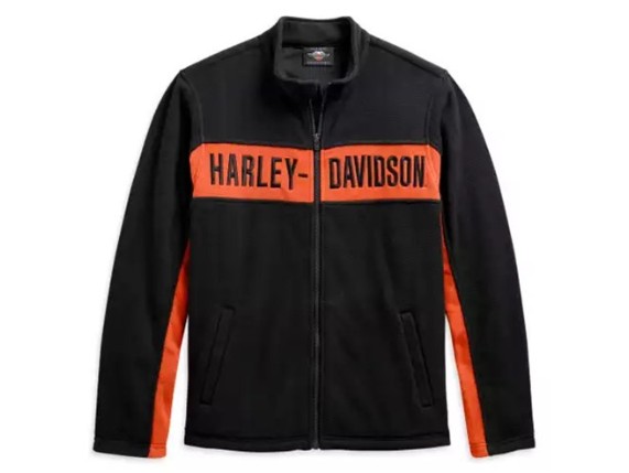 Harley-Davidson Jacke Chest Stripe Activewear Schwarz/Orange