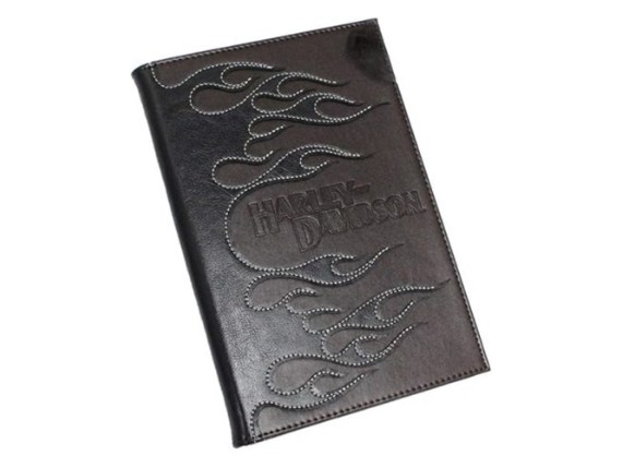 agenda-harley-davidson-flames-leather-libro-de-notas