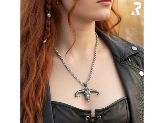 Edelstahl Kettenanhnger Widder Ram Kuhkof Stierkopf Rockerschmuck Rockyfy 13_1920x1920