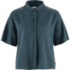 Övik Hmp Camp Shirt SS Woman in Mountain Blue