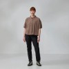 Övik Hmp Camp Shirt SS Woman in Suede Brown