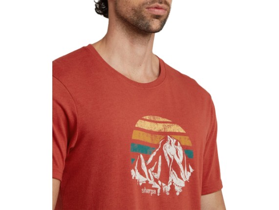 Bali Retro Sunset Tee Men in Rust