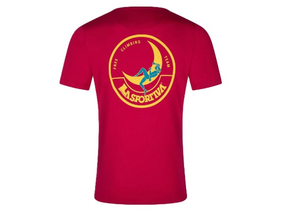 Climbing on the Moon T-Shirt Men in Fucsia/Giallo