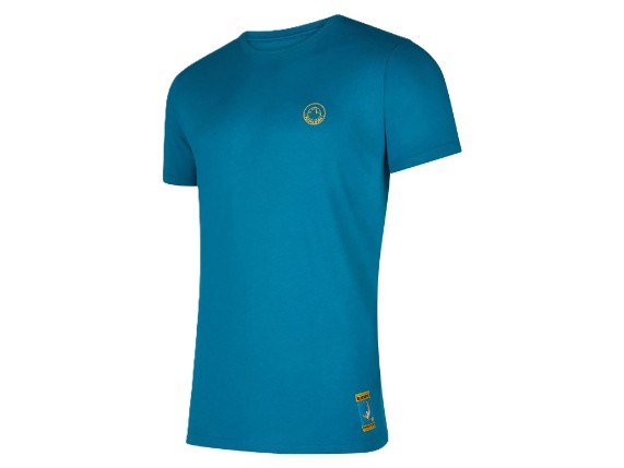 Climbing on the Moon T-Shirt Men in Turchese/Giallo