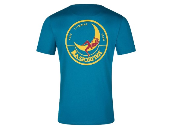 Climbing on the Moon T-Shirt Men in Turchese/Giallo