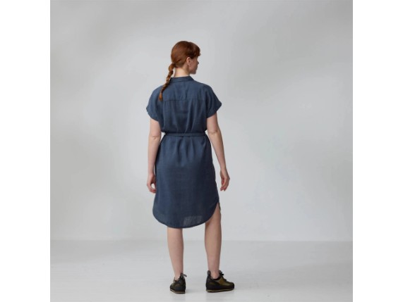 Fjäll Räven Övik Hemp Dress Woman Kleid in Darc Grey