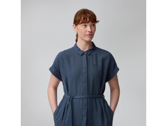 Fjäll Räven Övik Hemp Dress Woman Kleid in Darc Grey