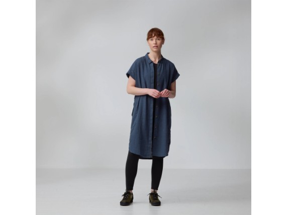 Fjäll Räven Övik Hemp Dress Woman Kleid in Mountain Blue