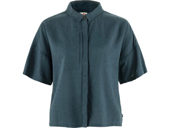 Övik Hmp Camp Shirt SS Woman in Mountain Blue