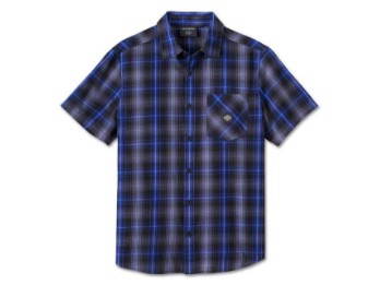 Hemd Staple Short Sleeve Plaid Shirt für Herren Blau