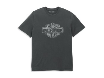 Herren Distressed Bar & Shield Graphic Shirt