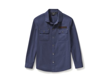 Hemd "Working Man Twill Overshirt" für Herren Blau
