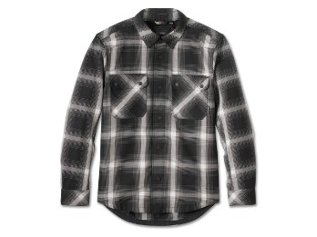 Hemdjacke Operative 2.0 Motorrad Karo schwarz/grau