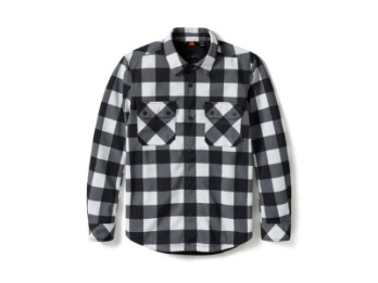 Reithemdjacke Mesh Operative für Herren Kariert Schwarz Weiß