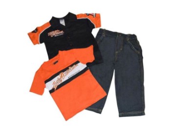 Harley-Davidson® 3-teiliges Set für kleine Jungen, Prestige-T-Shirt und Jeanshose