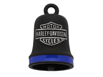 Ride Bell Styles Black Matte bell with Blue stripe