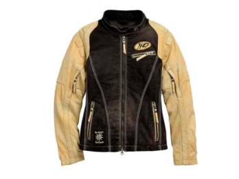Damen Fade Out Jeans & Lederjacke