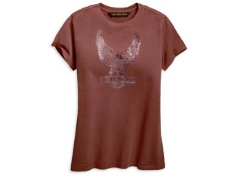 Harley-Davidson® Damen Shirt Flocked Eagle