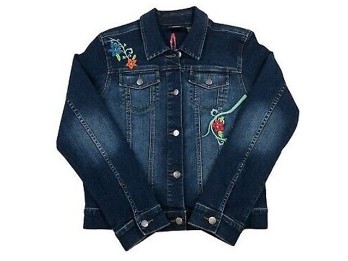 Damen Jacke Denim Embroide