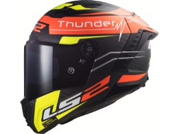 HELM LS2 THUNDER BLACK ATTACK SW/RD /GE GR. XXL