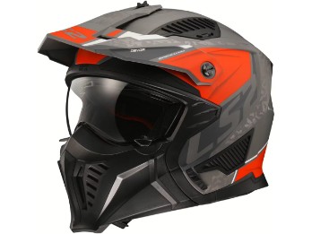 HELM LS2 DRIFTER DEVOR GR/SI/ROT MA TT GR. L