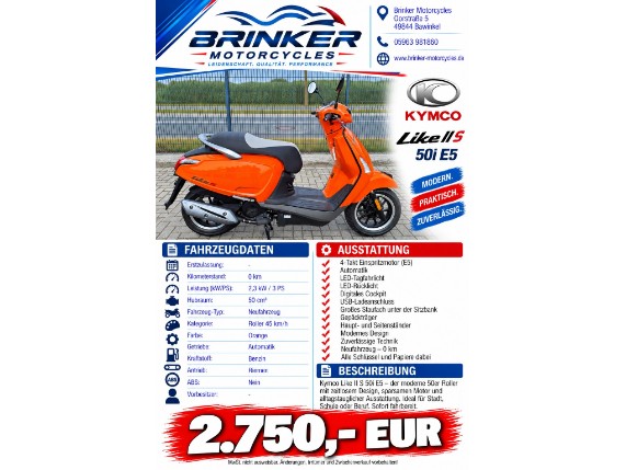 KYMCO Like II S 50i E5, 0003052