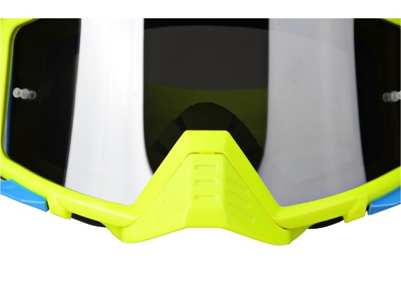 PLZ020025 2B0U, Goggle - Race Style Mirror (Yellow