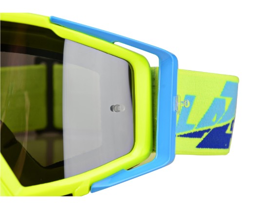 PLZ020025 2B0U, Goggle - Race Style Mirror (Yellow