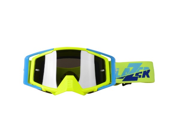 PLZ020025 2B0U, Goggle - Race Style Mirror (Yellow