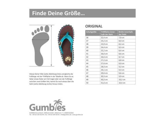 Gumbies-Groessen