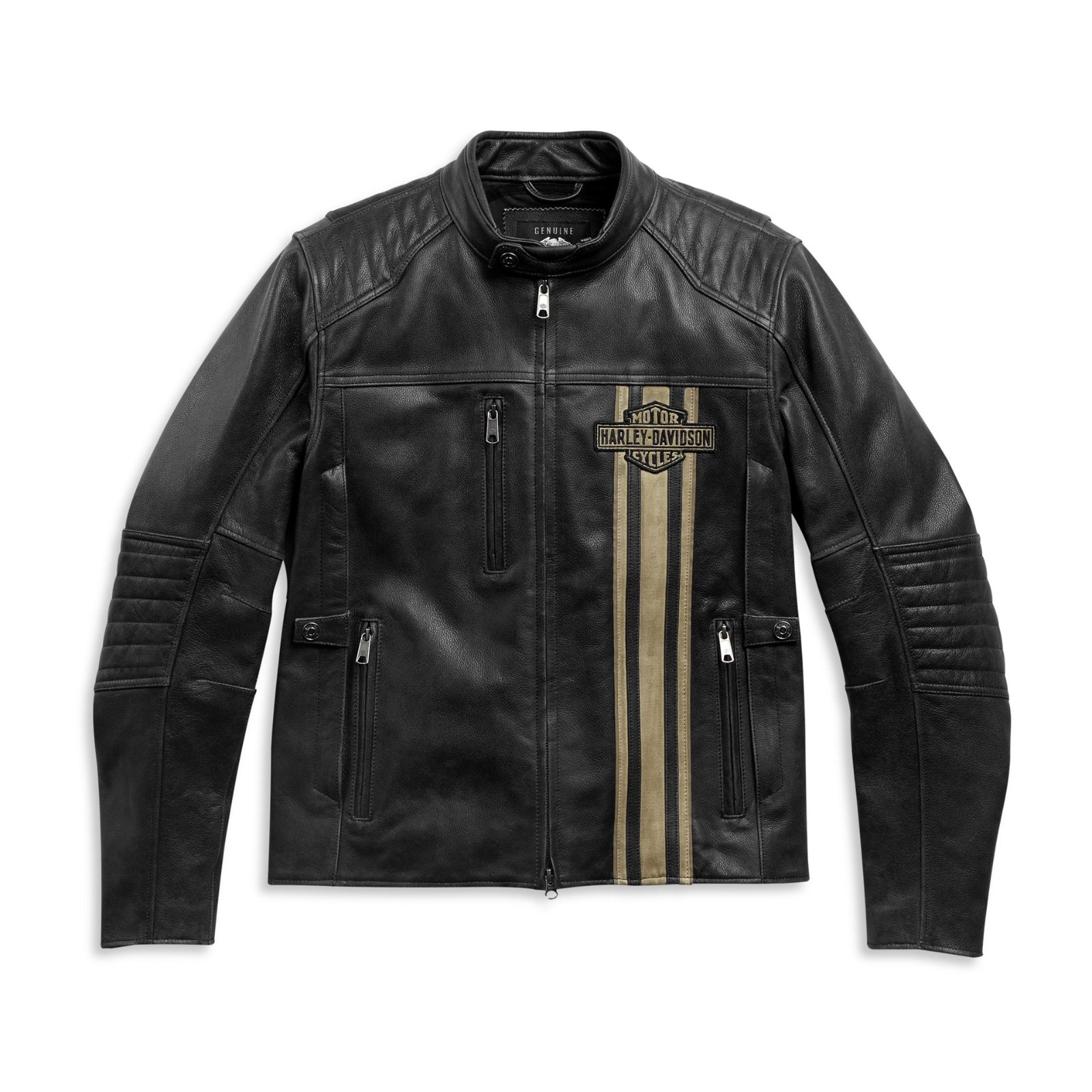 Harley-Davidson ジャケット XL ブラック/ベージュ 98005-21EM Triple Vent Passing Link II Leather Jacket