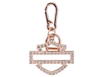 4625 Key Chain - Bling Gems Rose-Gold Sil houette
