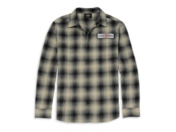 96145-22VMStacked Graphic One Pocket Plaid Flannel