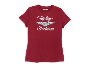 96228-22VW Silver Wing Script Font Graphic Tee