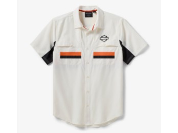 96293-26VM Herren-Hemd mit kurzen Ärmeln und Belüftung aus der H-D TECH-Kollektion