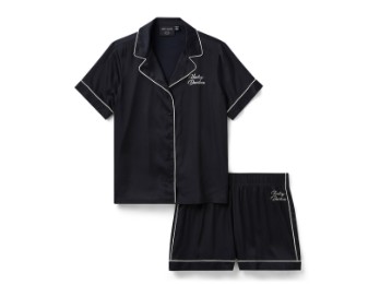 96312-26VW Satin-Shorts-Set für Damen - Harley Black