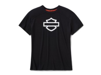 96343-26VW H-D TECH Short Sleeve Top für Damen - Harley Black