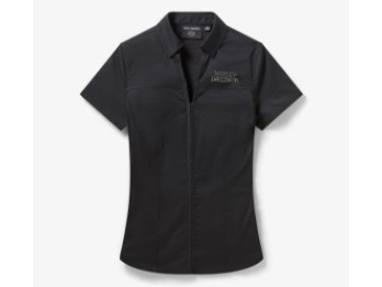 96348-26VW Chemise Willie G Bling Garage pour femmes - Harley Black