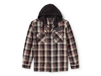 96032-25VM Flannel Shirt Essence Plaid schwarz/tan