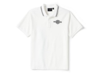 96484-25VM Bar & Shield Polo Schwarz auf Weiß