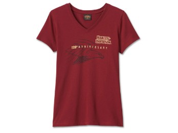 96699-23VW 120th Anniversary United V-Neck T-Shirt - Merlot
