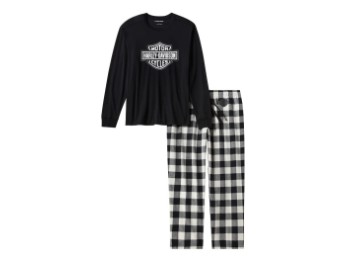 96791-25VM Herren Schlafanzug Set Bar & Shield Buffalo Check