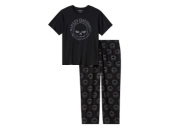 96793-25VM Herren Schlafanzug Set Willie G Skull kurzarm