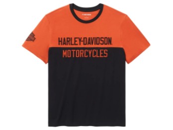 96797-25VM T-shirt Essential Colorblock noir/orange