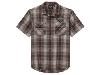 96813-25VM Plaid Shirt Racer Font Yarn Dye grün/braun