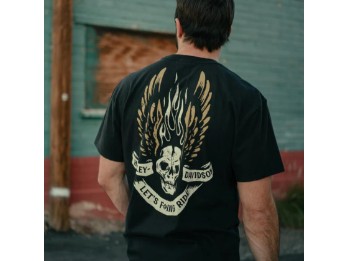 96857-25VX Schwarzes Totenkopf-T-Shirt LFR